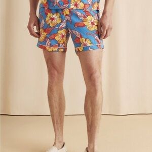 Faherty LA Floral Blue Short eclectic grandpa